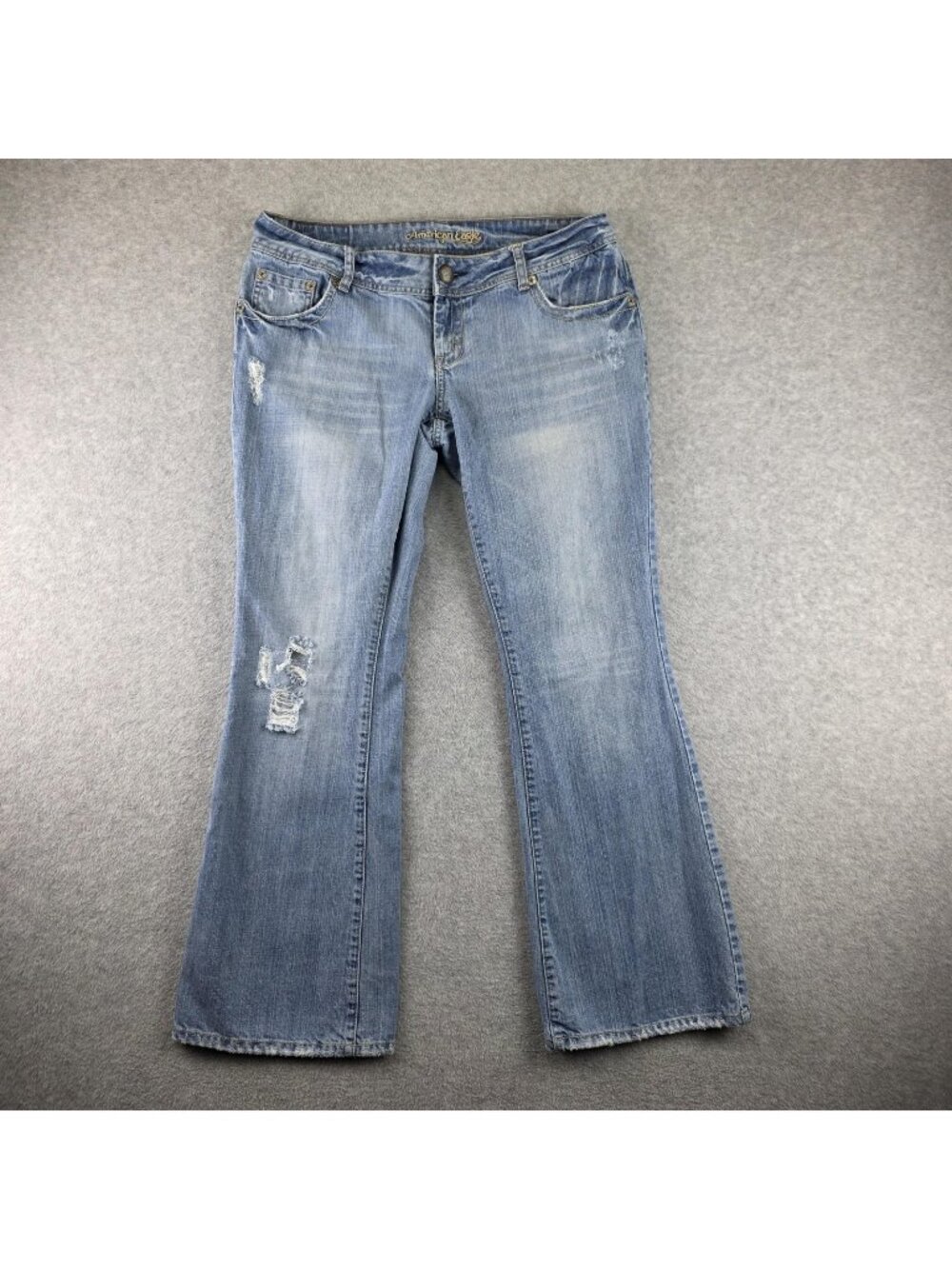 American Eagle Artist Flare Jeans Womens 12 Blue Bootcut Light Wash Stretch